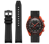 Aoeiwv Bands for Omega x Swatch MoonSwatch Watch 20mm,Quick Release Rubber Silicone Strap Compatible Omega X Swatch Moonswatch Speedmaster,Curved No Gap Replacement Strap for Men Women