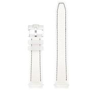 Aoeiwv Bands for Omega x Swatch MoonSwatch Watch 20mm,Quick Release Rubber Silicone Strap Compatible Omega X Swatch Moonswatch Speedmaster,Curved No Gap Replacement Strap for Men Women, clear white