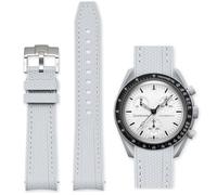 Aoeiwv Bands for Omega x Swatch MoonSwatch Watch 20mm,Quick Release Rubber Silicone Strap Compatible Omega X Swatch Moonswatch Speedmaster,Curved No Gap Replacement Strap for Men Women