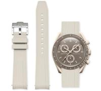Aoeiwv Bands for Omega x Swatch MoonSwatch Watch 20mm,Quick Release Rubber Silicone Strap Compatible Omega X Swatch Moonswatch Speedmaster,Curved No Gap Replacement Strap for Men Women