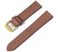 Aoeiwv Genuine Leather Watch Band Quick Release Classical Elegant Soft Leather Strap 12mm 14mm 16mm 18mm 20mm 22mm 24mm Replacement Strap for Men Women Ladies, Light Brown (Gold Buckle), 20mm, Classic