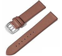 Aoeiwv Genuine Leather Watch Band Quick Release Classical Elegant Soft Leather Strap 12mm 14mm 16mm 18mm 20mm 22mm 24mm Replacement Strap for Men Women Ladies, Light Brown(Silver Buckle), 20mm