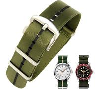 Aoeiwv Military Nylon Watch Band 20mm 22mm One-Piece Durable Waterproof Military Ballistic Nylon Watch Strap with Heavy Buckle Replacement Bands for Men Women