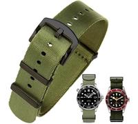 Aoeiwv Military Nylon Watch Band 20mm 22mm One-Piece Durable Waterproof Military Ballistic Nylon Watch Strap with Heavy Buckle Replacement Bands for Men Women
