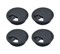Aoen 4Pcs 50mm(2 inch) Desk Cable Wire Grommet, Black Desk Grommet Cord Cable, Plastic Desk Cord Cable Organizer Desk Grommet for Home&Office Desk Table Cable Tidy