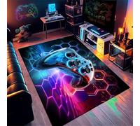 AOESELN 3D Gamepad Rug,160x230cm Gaming Area Rugs,Non-Slip Gaming Carpet for Teen Gamers,Soft, Foldable, Machine Washable Mat,for Boys Girls Rooms Dorm Game Lounge