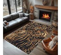 AOESELN 60x90 cm Animal Skin Pattern Rug,Tiger Pattern Living Room Rugs,Machine Washable Indoor Carpet with Non-Slip Backing for Bedroom, Bathroom, Living Room Soft and Durable Non-Shedding Mat