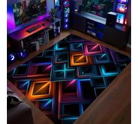 AOESELN Boys Room Game Decor Carpet,60x110 cm 3D Optical Art Rug, Abstract Geometric Creative Design Indoor Rugs, Non-Slip Noise Reduction and Durable - Home Decoration Carpets