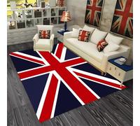 AOESELN Union Jack Rug,100x150cm,Living Room Large Area Rug,British Flag Design Soft Polypropylene Material Non-Slip,Fade-Resistant,Easy Care Living Room,Bedroom,Office Decor Carpets