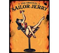 Aoevc Tin Sign Vintage Sailor Jerry Rummetal Tin Sign Wall Decoration Home Bar Sign Metal Tin Signs Vintage 8x12 Inch