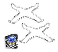 AOEVUIR 2 Pieces Universal Stainless Steel Gas Stove Reducer, Cross Holder for Cookware and Wok, Ultralight (10 cm)