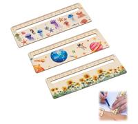 AOEVUIR 3 Pieces Personalised Wooden Reading Aid Children 1 Class Bookmark Reading Ruler Finally School Child Gift for Back to School Gift Made of Wood