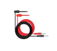 Aofan 2 Pack Multimeter Leads with Test Hook Clips, 4mm Banana Plug to Crocodile Clip Jumper Wire, 1M 16AWG Silicone Test Probes for Electrical Testing, Automotive Diagnosis & PCB Prototyping