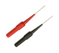 Aofan 4mm Banana Plug Test Probes with Stainless Steel Needles - Flexible Silicone Back Probes, Precision Multimeter Accessories (1 Pair Red+Black)