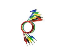 Aofan 5Pcs Silicone Test Leads with 4mm Banana Plug to Alligator Clips - 1M 14AWG 1000V/15A Flexible Multimeter Probes (5 Colors) for Electronics & Automotive