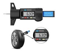 Aofan Adjustable Digital Tyre Tread Depth Gauge Range 0-25.4mm with LCD Display for Cars, Vans, Trucks, Motorbike