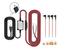Aofan Dash Cam Hardwire Kit - Mini USB Port with 4 Fuse Types ACU/ACN/ACZ/ACS for Dash Cam, GPS Navigator, Radar Detector