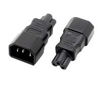 Aofan IEC 320 C14 to C5 Power Adapter Converter, 3-Pin 250V 2.5A AC for Laptop/Printer/Monitor (2-Pack, Black)