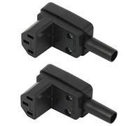 Aofan IEC C13 Female Socket Plug Heavy Duty Rewireable AC 250V/10A 90 Degree（2Pcs）
