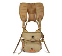 AOFAR Binocular Harness Chest Pack, Lightweight Bino Case with Adjustable Strap, Large Capacity & Durable Design, for Hunting, Bird Watching, Hiking, Shooting, Khaki