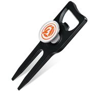 AOFAR Golf Divot Tool and Golf Magnetic Marking Tool with Ergonomic Design,Integrated Golf Club Cleaning Brush and Ball Line Marker,Made Zinc Alloy,Multi-functional Golf Accessories