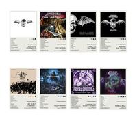 AOFCESQY Avenged Sevenfold Poster Album Cover Limited Edition Posters (Set of 8) Unframed 8in x 12in(20x30cm) Canvas Poster Bedroom Decor Landscape Office Room Decor Gift