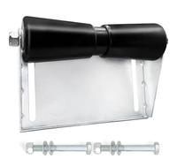 AOFCRELI Boat Trailer Keel Roller with Bracket 12" Galvanized Steel with Black Rubber Keel Roller for Boat Trailer