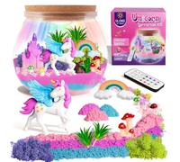 AOFEGRLT Unicorn Aquarium Children's Craft Kit -LED Night Light Decorative Strip Remote Control, Birthday Gift for Girls Aged 4, 5, 6, 7, 8-12 Unicorn Children's Girl Gift, DIY Art for Children