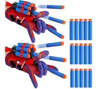 Aofentop Spider Shooter Boys Girls Toy - Web Shooters for Kids Super Hero Toys with Gloves Launcher Wrist Set 2 Kinds Soft Bullets Boy Girl Age 3-14 Birthday Gifts,1 pair/ 2pcs