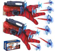 Aofentop Spider Web Shooters for Kids - 2 Packs of Spider Launcher Wrist Toys Set Boys Toys Age 3+ Super Hero Toys Spider Role-Play Toy Spider Web-Shooters 3+ Year Old Boy Gifts