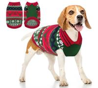 AOFITEE Dog Christmas Sweater, Dog Sweaters for Small Dogs, Festive Knitted Pet Pullover, Cozy Puppy Winter Sweatshirt for Small Dogs Girl Boy, Warm Turtleneck Holiday Sweaters, Green S