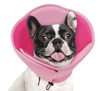 AOFITEE Dog Cone- Adjustable Cone for Dogs After Surgery, Breathable Soft Cone Dog Collar to Prevent Licking Wounds, Pet Elizabethan Collar for Small Dogs, Pink S