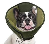 AOFITEE Dog Cone- Adjustable Medium Cone for Dogs After Surgery, Breathable Soft Cone Dog Collar to Prevent Licking Wounds, Pet Elizabethan Collar for Medium Dogs, ArmyGreen M