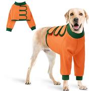 AOFITEE Dog Recovery Suit for Front Legs, Breathable Leg Sleeve Right Left Thigh, Anti-Licking Wounds Sleeves Dog Elbow Brace Protector, Leg Cover for Joint Pain Great Cone Alternative Orange 3XL