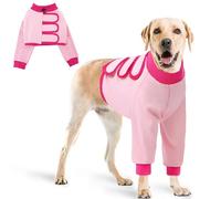 AOFITEE Dog Recovery Suit for Front Legs, Breathable Leg Sleeve Right Left Thigh, Anti-Licking Wounds Sleeves Dog Elbow Brace Protector, Leg Cover for Joint Pain Great Cone Alternative Pink XL