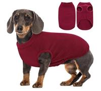 AOFITEE Dog Sweater- Warm Fleece Dog Sweater for Small Dogs, Stretchy Oli Fleece Pet Pullover for Boy Girl, Cozy Pet Sweatshirt for Fall Winter, Thermal Small Dogs Vest Indoor Outdoor, Red S