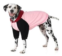 AOFITEE Extra Large Dog Hoodie, Warm Dog Hoodies with Hat for Fall Winter, Lightweight Basic Dogs Pullover with Sleeves, Hooded Sweater for Boy Girl Dogs, Sweatshirt for Pitbull, Labrador, Pink 2XL