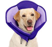 AOFITEE Large Dog Cone, Soft Cone for Dogs to Stop Licking, Breathable Dog Cones for Large Dogs After Surgery, Pet Recovery Collar E-Collar Alternative to Prevent Licking Wounds, Purple Large
