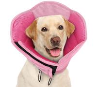 AOFITEE Large Dog Cone, Soft Cone for Dogs to Stop Licking, Breathable Dog Cones for Large Dogs After Surgery, Adjustable Pet Recovery Collar E-Collar Alternative to Prevent Licking Wounds, Pink Large