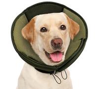 AOFITEE Large Dog Cone, Soft Cone for Dogs to Stop Licking, Breathable Dog Cones for Large Dogs After Surgery, Pet Recovery Collar E-Collar Alternative to Prevent Licking Wounds, ArmyGreen Large