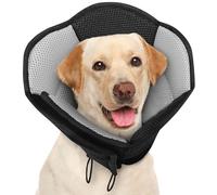 AOFITEE Large Dog Cone, Soft Cone for Dogs to Stop Licking, Breathable Dog Cones for Large Dogs After Surgery, Adjustable Pet Recovery Collar to Prevent Licking Wounds, Black L