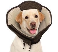 AOFITEE Large Dog Cone, Soft Cone for Dogs to Stop Licking, Breathable Dog Cones for Large Dogs After Surgery, Adjustable Pet Recovery Collar E-Collar Alternative to Prevent Licking Wounds, Brown L