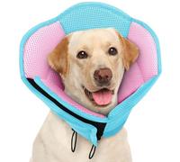 AOFITEE Large Dog Cone, Soft Cone for Dogs to Stop Licking, Breathable Dog Cones for Large Dogs After Surgery, Pet Recovery Collar E-Collar Alternative to Prevent Licking Wounds, BluePink Large