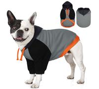 AOFITEE Medium Dog Hoodie, Lightweight Hooded Dog Sweatshirt for Fall Winter, Warm Pet Vest with Hat, Basic Dogs Hoodie for Medium Size Dogs, Pullover with Hood for French Bulldog, Dachshund, Grey M