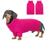 AOFITEE Small Dog Jumper, XS Jumpers for Dogs, Turtleneck Warm Dog Christmas Jumper, Pet Winter Sweater for Small Dogs Girl Boy, Thick Puppy Jumpers Female Male for Yorkie, Chihuahua (RoseRed XSmall)