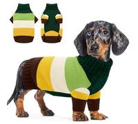 AOFITEE Small Dog Sweaters, Warm Dogs Sweater for Small Girls Boys, Turtleneck Pullover Puppy Knitwear, Dog Sweatshirt for Fall Winter, Stretchy Pullover for Yorkie, Chihuahua, Teacup (Greens)