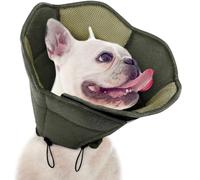AOFITEE Soft Dog Cone Fabric Medium Dog Cone Collar After Surgery, Green M | Adjustable Cone for Dogs to Stop Licking, Comfy Breathable Comfy Dog Cone Alternative Pet Recovery Collar Anti-Bite/Lick