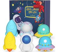 Aofmee Bath Bombs, Bath Bombs for Kids, Space Bubble Bath, Bathbombs for Boys Girls, Handmade Bathbombs, Christmas Birthday Halloween Easter Valentines Gift Set for Kids Boys