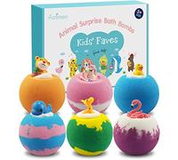 Aofmee Bath Bombs for Kids, Handmade Natural Bath Bombs with Toys Inside, Shea Cocoa Butter Moisturize, Spa Fizzies Bath Bomb, Birthday Christmas Easter Advent Calendars Gifts for Women, Girls, Boys