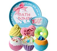 Aofmee Bath Bombs Gift Set, Handmade Bubble and Floating Fizzies Spa Kit, Shea and Cocoa Dry Skin Moisturize, Birthday Valentines Mothers Day Anniversary Christmas Gifts for Women, Mum, Her, Kids